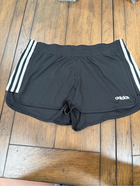 adidas Pants - Vintage adidas Black Athletic Shorts with White 3-Stripes M